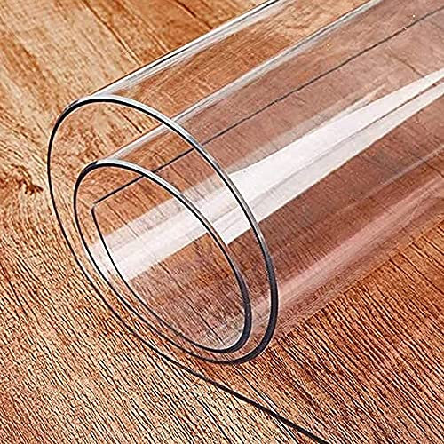 Wddwymll Glasklar Folie 3mm Geruchlos Tischdecke Transparente PVC Folie für Küche Couchtisch und Garten