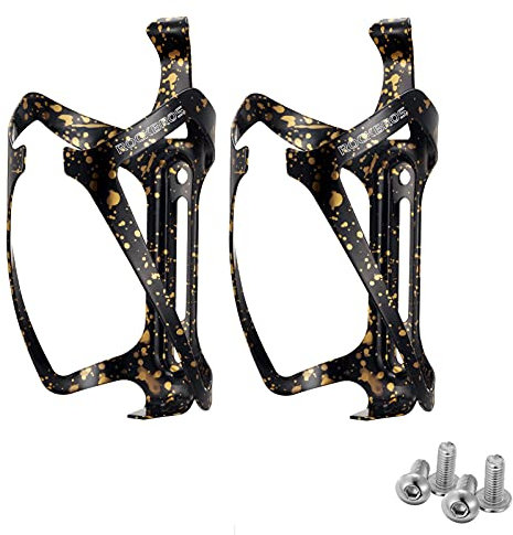ROCKBROS Bicycle Bottle Cage Aluminum Alloy Ultralight Water Bottle Cage Cup Holder for MTB Road Bike Blue/Red/Black/Purple 2 Pieces