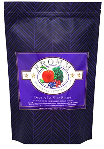 Fromm Four-Star Nutritionals Duck A La Veg Dog Food - Premium Dry Dog Food - Duck Recipe - 4 lb