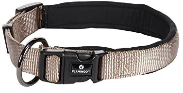 Flamingo Pet Products - Halsband Abbi Taupe XS 25-30 cm für Hunde