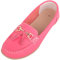 ABSOLUTE FOOTWEAR Womens Slip On Casual Leather Loafer/Deck/Boat Shoes/Sandals - Watermelon - UK 8