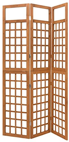 3-TLG. Paravent/Spalier, MOONAIRY Trennwand, Raumteiler, Umkleidekabine, Spanische Wand, Privacy Screen, Sichtschutzwand, Massivholz Tanne 121x180,5 cm