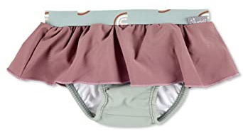 Sterntaler Badehose Regenbogen Print mit Volant - UV-Schutz 50+ Baby Schwimmhose mit Windeleinsatz bis Größe86/92 - Mädchen Badehose mit praktischer Kordel zur Weitenregulierung