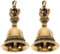 2 Stück Tibetische Handglocke Meditations 2 Zoll Mini-Messing Rufglocke Gebetsglocken Dorje Vajra buddhistische Glocke Anhänger für Restaurant Büro Party