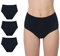 AIRCUTE Waschbare Harninkontinenz-Unterwäsche für Damen, saugfähig, nahtlos, hohe Taille, auslaufsicher, 3 Stück, Schwarz-Schwarz-Schwarz, X-Large