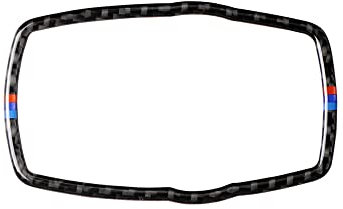 Auto Innenraum Zubehör Multimedia Taste Rahmen Abdeckung für BMW, Auto Dekoration Trims Decal Aufkleber für F10 F20 F30 F34 F07 F25 F26 F15 F16 Innenraum Aufkleber (rot-blau)