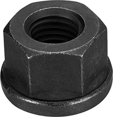 QUARKZMAN 3/4-10 Brida Hex Tuerca de Bloqueo, Grado 10.9 Carbón Acero Negro Óxido Acabado Hex Brida Tuerca para Maquinaria