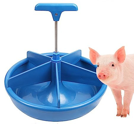 WOERD Futtertrog Für Schweine, Futternapf Für Nutztiere, Futterbecken Für Schweine 5 Fächer, Schweine-Futtertrog Mit Großem Fassungsvermögen Rostfrei Für Die Viehfütterung