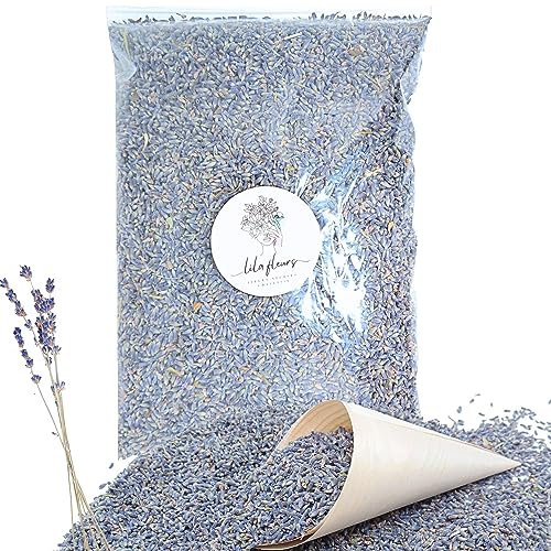 1 Litre Lavande séché Bleue Extra Origine Provence, Confettis de Mariage - Antimites Vêtements - Pot Pourri Parfumé | Décoration de Table Bohème Champêtre | Artisanat France (Lavande)