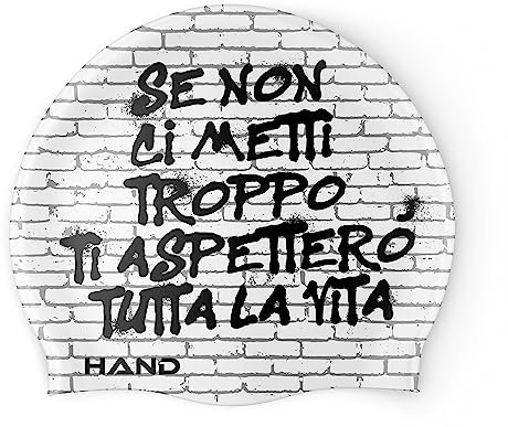 HAND SPORT Street Life, Cuffia in Silicone, Cuffia Piscina, Cuffia Nuoto, Taglia Unica (Bianco)