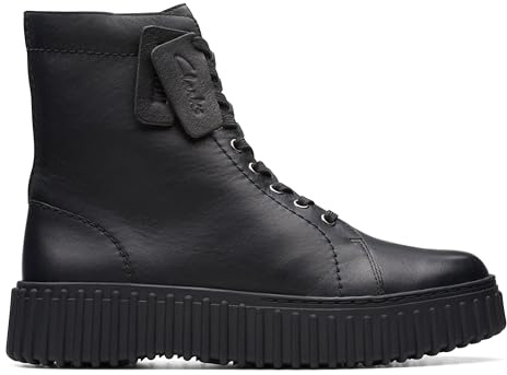 Clarks Damen - Boots Torhill Rise in schwarz Glattleder