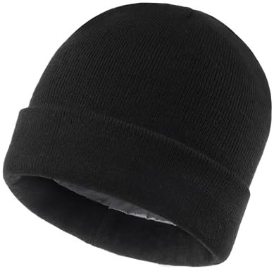 Zylioo XL/XXL Satin Wintermütze Strickmütze,Große Satin Lined Beanie Mütze,Winter Warme Skull Watch Cap
