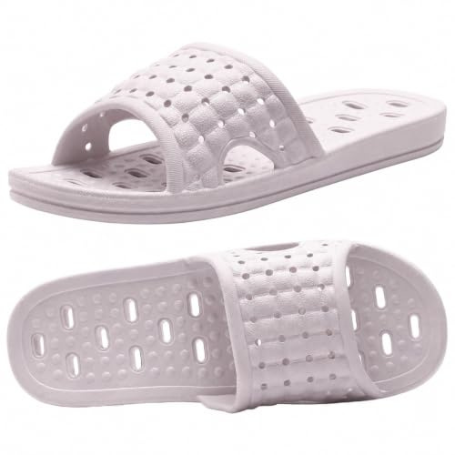 MUQGAOP Chaussons de douche à séchage rapide, antidérapants, avec trous de drainage, pour femmes et hommes, pour dortoir, piscine, salle de sport