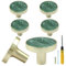 Bonsicoky Lot de 6 boutons ronds dorés pour tiroirs de commode, armoire de cuisine, porte, meubles décoratifs, vert