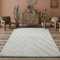 the carpet Bahar Shaggy eleganter Designer Teppich Wohnzimmer, weicher & pflegeleichter Hochflor Wohnzimmerteppich in Creme-Raute 120 x 170 cm