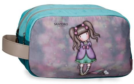 Gorjuss Whispered Key Bustina 2 Scomparti, bunt, Talla única, Kulturbeutel mit Zwei Fächern