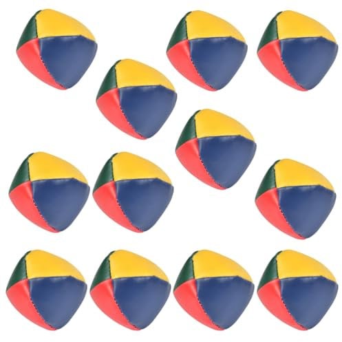 YOPEUC Lot of 12 Balle de Jonglage, Multicolore Balles de Jonglages Enfant Convient aux Débutants et Experts, Facile à saisir Balle Chamboule Tout Kit de Balle de Jongle