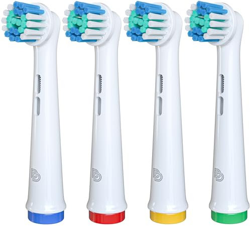 Oral B Compatible Toothbrush Head | 4 Pack | DentaDrift Electric Toothbrush Heads Compatible with Oral B Toothbrush Head | Enhanced Plaque Defense