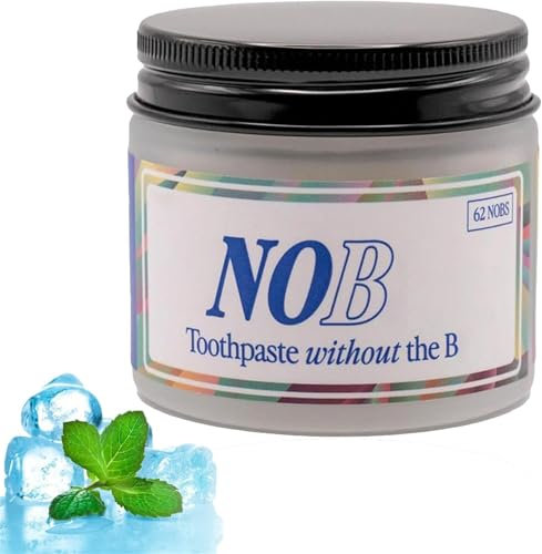 NOB Toothpaste Tablets, Nano Hydroxyapatite, Chewable Toothpaste Tablets, Fluoride-Free Formula, Remineralizing Toothpaste, Natural Paste Tabs, Eco & Travel Friendly (1 Pcs)