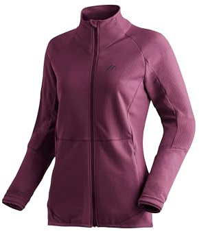 Maier Sports Sinaia W, Damen Fleecejacke, Universell einsetzbare Funktionsjacke zum Wandern, für die Piste und für die Freizeit, dryprotec Technologie, Atmungsaktiv, Lila, 42