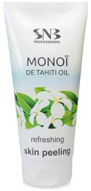 SNB - Peeling professionale per mani e corpo, 200 ml, con Monoi de Tahiti e fiocchi di cocco, scrub per corpo, cura della pelle e del corpo, scrub per il corpo