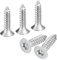 sourcing map Lot de 50 vis Torx à tête fraisée plate M6 x 16 mm, en acier inoxydable 304, inviolable, avec embout T30, auto-taraudeuse, antivol pour bois, industrie mécanique (argent)