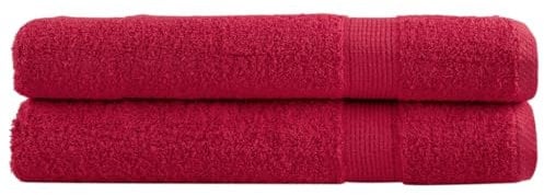 XGWKCNV Furniture select-Premium Sauna Towels SOLUND 2 pcs Red 80x200 cm 600 gsm