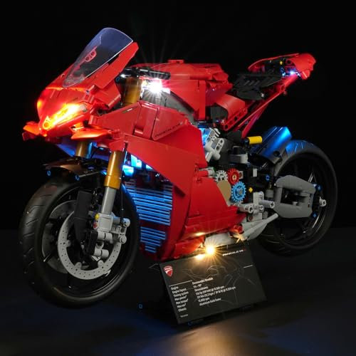 BRIKSMAX Kit d’éclairage à led pour LEGO Technic La Moto Ducati Panigale V4 S - Compatible with Lego 42202 Blocs de construction Modèle- Pas inclure l’ensemble Lego