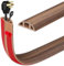 INMOZATA 1M Cable Cover Self-Adhesive Flexible PVC Cable Protector Wire Covers for Cables,Protect Cables and Prevent Trip Hazards Suitable for Home Office Warehouse Garages (Brown Wood Grain)