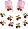 10 Pcs 3D Cherry Shape Nail Art Rhinestone Studs Glitters Nail Charms Nail Stones Decorations Nail Gems Random Fashion professionals