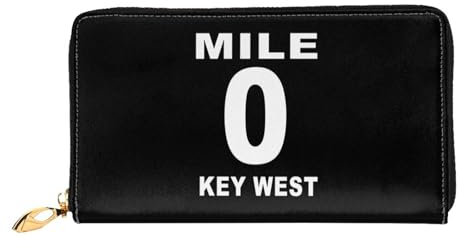 Geldbeutel Meile 0 Key West Portmonee Kreative Handtaschen Retro Leder Geldbörse Für Mädchen, Kinder, Frauen