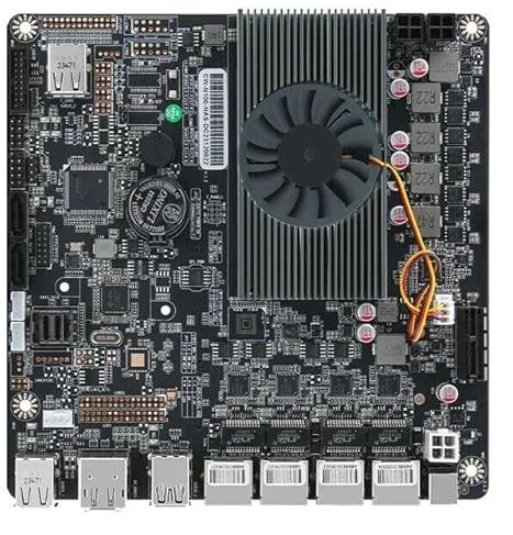 HKUXZR Scheda madre industriale N100 Alder Lake-N-DC di 12a generazione NAS 4 core 4 fili a bassa potenza 4x2.5G i226 Slot di rete M.2 6xSATA DP HDMI 2.0 PCIE ×1 DDR5 Mini ITX, con SFF 8643+