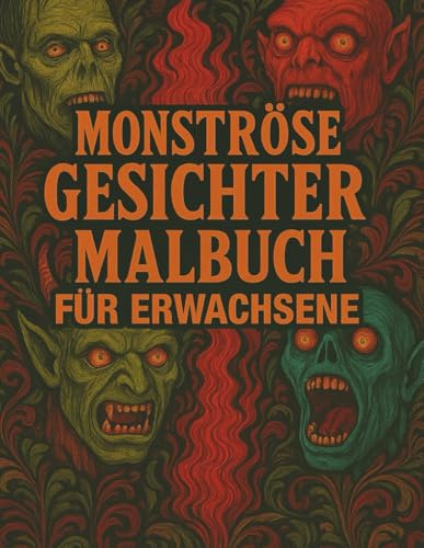 Monströse Gesichter – Malbuch für Erwachsene