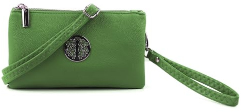 AOSSTA Womens Small Crossbody Bag for Girls Crossbody Phone Bags Mini Shoulder Handbag With Wristlet Adjustable Strap (Oliver Green)