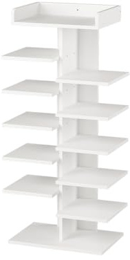 Vicco Schuhschrank Stepy, Weiß, 45 x 114 cm mit 10 Fächern