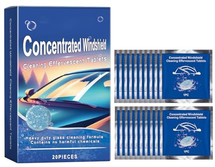 Protoence Tabs Für Scheibenwaschflüssigkeit,20 Stück Brausetabletten Zur Reinigung Von Und Windschutzscheiben - Reinigungstabletten Für Windschutzscheiben | Für Haushalt Auto Fahrzeuge Raum Küche Und