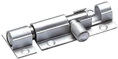 Merriway BH01395 Door Bolt Aluminium 100mm, Grey, 100 mm