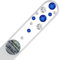 Mont Bleu Hand Decorated Crystal Glass Nail File with Swarovski Elements, Czech Tempered Glass, Lifetime Guaranty, in Suede Sleeve (Capri Blue - Crystal)
