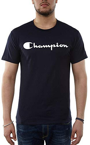 Champion Men's Classic Jersey Graphic T-shirt T Shirt, Navy-y06794, M UK