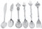Carved Vintage Spoon Set，Fdit Cutlery Set of 6 Vintage Spoons Royal Tableware Spoons Metal Mini Carved Fruit Spoon for Kitchen Dining Room