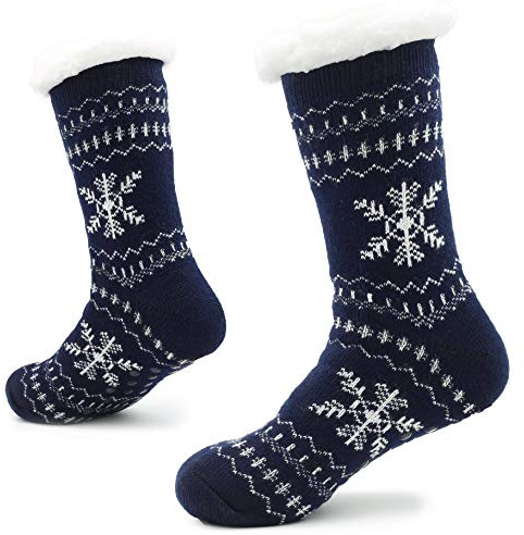 CityComfort Calze a Pantofola Uomo Imbottite Antiscivolo Calzini Morbidi per Casa