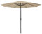 Happy Garden Parasol droit HAPUNA rond 3,30 m de diamètre beige avec manivelle. Parasol droit inclinable.