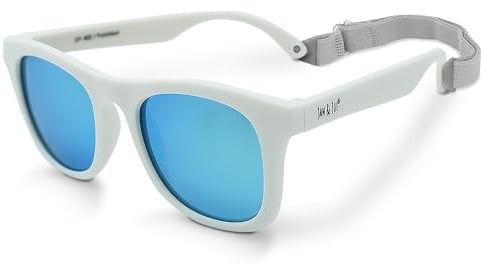 Jan & Jul lunettes de soleil verres polarisés UV-400 pour enfants Filles ou Garçons (M: 2-6 Ans, Aurore Blanc)