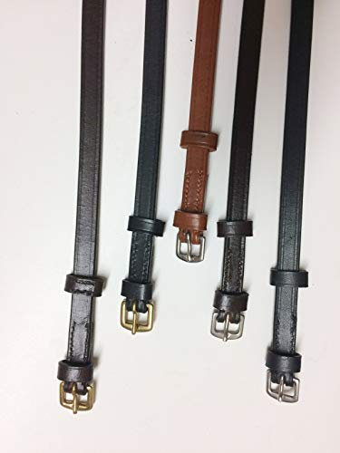 gs- sports Ersatz Sperriemen für den Nasenriemen von Reithalftern von Trensen Dunkelbraun Goldfarbene Schnalle (schwarz, Goldfarbene Schnalle)
