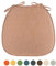 Yadlan Stuhlkissen 40x40 mit Bändern 6er Set, Sitzkissen Outdoor Gartenstuhl, Sitzpolster Stuhl Trapez Sanft, Halbrund Baumwolle und Leinen Dick Stuhlauflage Beige