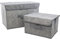 Clay Roberts Storage Baskets with Lids, Pack of 2 Storage Chests, Grey, Fabric Boxes Set for Organiser Units, Homes and Offices, Baskets, Boxes, Box, Unit Cubes