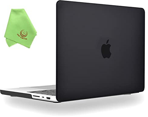 UESWILL Compatible with 2021-2024 MacBook Pro 16 inch Case Model A3403 A3186 A2991 A2780 A2485 with M4 M3 M2 M1 Pro Max chip & Touch ID, Matte Hard Shell Cover, Black