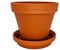 meindekoartikel 1 Topf und 1 Untersetzer aus Ton - Blumentopf Pflanzgefäß für Garten, Balkon und Zuhause (2tlg.Set - Ø 20 cm)