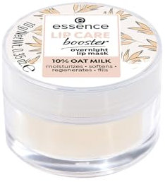 essence cosmetics Lip Care booster overnight lip mask, lip care, yellow, nourishing, moisturising, regenerating, smoothing, natural, vegan, alcohol-free (10 g)