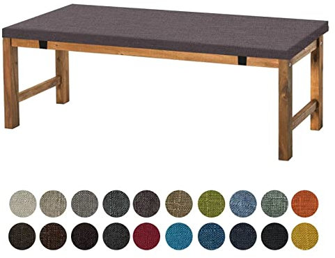 Bankauflage Sitzkissen 80X30X5CM,Waschbare Rutschfestes Bankkissen Sitzauflage Bequeme Bankpolster für Bank, Fensterbank, Gartenmöbel, Terrasse, Drinnen,Dunkelbraun
